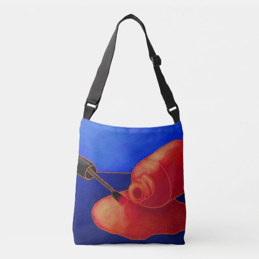 Verschütteter Nagel Polnischer Nagelholzbeutel Tragetaschen Mit Langen Trägern (Vorderseite)