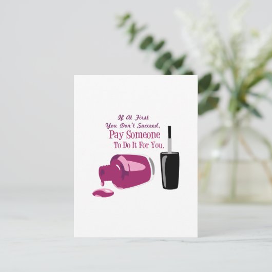 Verschütteter Nagel Postkarte (Stehend Vorderseite)