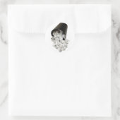Verschütteter Papierkorb Runder Aufkleber (Tasche)