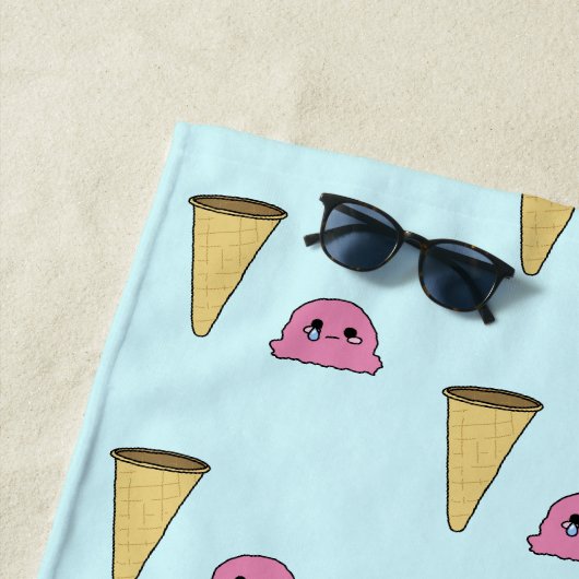 Verschüttetes Eis Strandtuch (Beispiel)