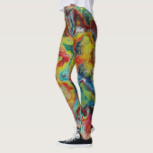 Verschüttetes farbiges Marmor Leggings (Links)