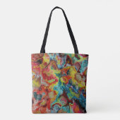 Verschüttetes farbiges Marmor Tasche (Rückseite)
