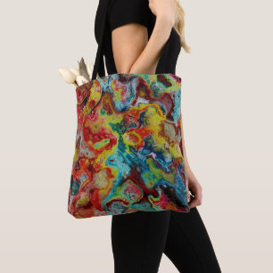 Verschüttetes farbiges Marmor Tasche