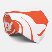 Verschüttung - Orange und Weiß Krawatte (Gerollt)