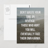 Verschwende deine Zeit nicht mit Rachekosten. Postkarte (Vorne/Hinten)