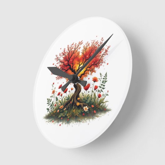 Verschwende deine Zeit nicht Runde Wanduhr (Winkel)