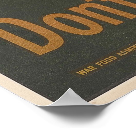 Verschwende keine Nahrung, lecke die Platte sauber Poster (Ecke)