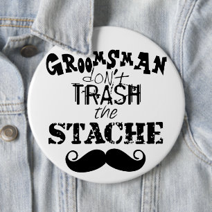 Verschwende nicht den Hipster Stache Mustache Retr Button