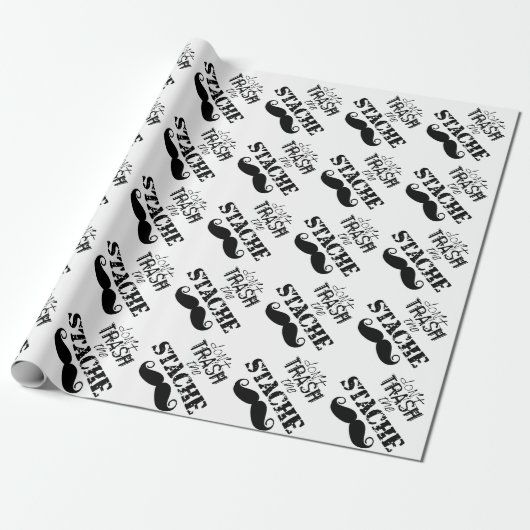 Verschwende nicht den Hipster Stache Mustache Retr Geschenkpapier (Ungerollt)