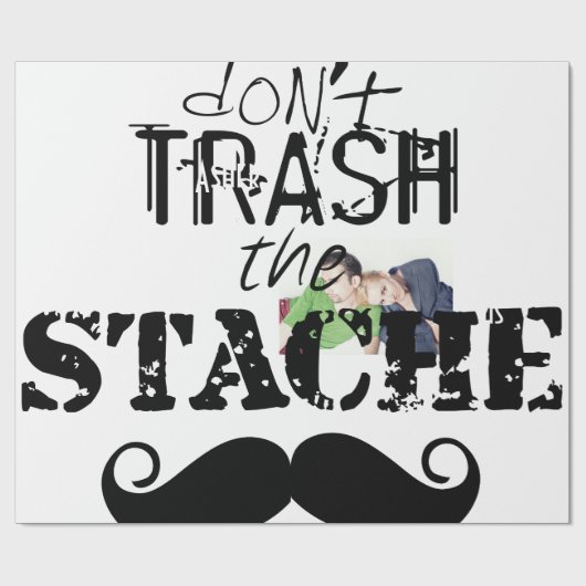 Verschwende nicht den Hipster Stache Mustache Retr Geschenkpapier (Flach)