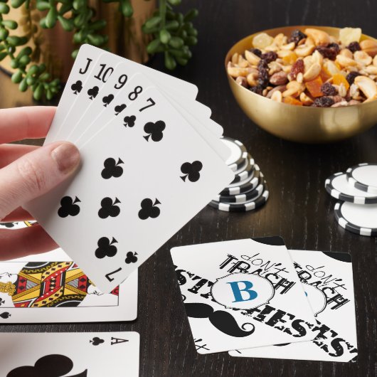 Verschwende nicht den Hipster Stache Mustache Retr Spielkarten (In Situ)