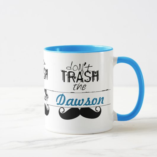 Verschwende nicht den Hipster Stache Mustache Retr Tasse (Rechts)