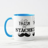Verschwende nicht den Hipster Stache Mustache Retr Tasse (Links)