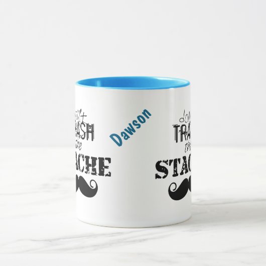 Verschwende nicht den Hipster Stache Mustache Retr Tasse (Zentrum)