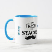 Verschwende nicht den Hipster Stache Mustache Retr Tasse (Links)