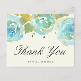 Verschwenderische Blumen danken Ihnen flache Karte