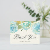 Verschwenderische Blumen danken Ihnen flache Karte (Stehend Vorderseite)