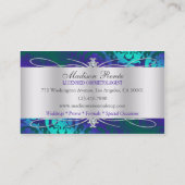 Verschwenderischer aquamariner lila funkelnder visitenkarte (Rückseite)