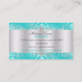 Verschwenderischer aquamariner visitenkarte (Rückseite)