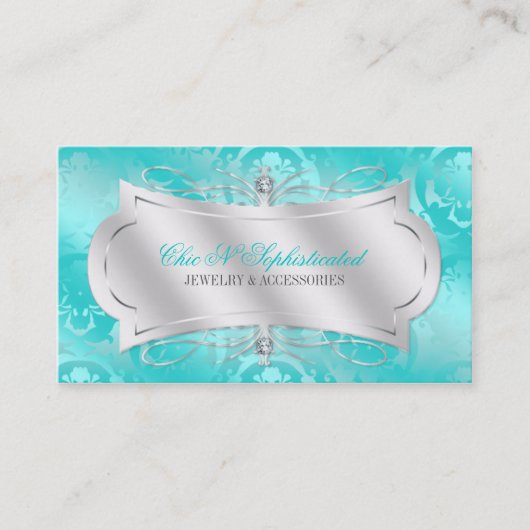 Verschwenderischer aquamariner visitenkarte (Vorderseite)