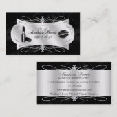 Verschwenderischer Ebenholz-FunkelnCosmetologist Visitenkarte (Vorne/Hinten)