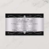 Verschwenderischer Ebenholz-FunkelnCosmetologist Visitenkarte (Rückseite)