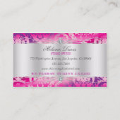 Verschwenderischer pinkfarbener visitenkarte (Rückseite)