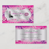 Verschwenderischer pinkfarbener visitenkarte (Vorne/Hinten)