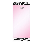 Verschwenderischer rosa Servierplatte311 Zebra Werbekarte (Hinten)