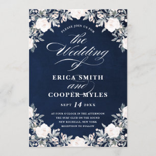 Verschwenderisches klassisches dunkles Marine-Mit Einladung