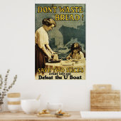 Verschwendet kein Brot Poster (Küche)