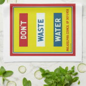 Verschwendet kein Wasser Handtuch (Gefaltet)