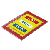 Verschwendet kein Wasser Notizblock (Linke Seite)