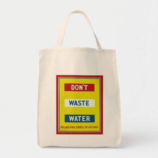 Verschwendet kein Wasser Tragetasche (Vorne)