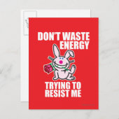 Verschwendet keine Energie Postkarte (Vorne/Hinten)