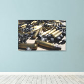 Verschwendete Messing und zerfallene Links Leinwanddruck (Insitu (Holzboden))