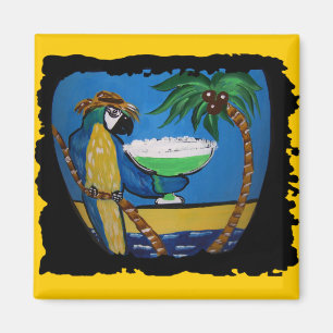 Verschwendete Papageien Magnet