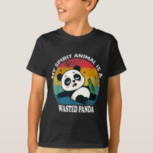 Verschwendeter Panda ist mein Srit-Tier Lustiges W T-Shirt