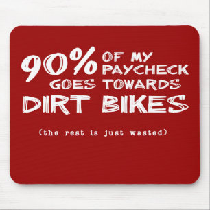 Verschwendetes Geld Dirt Bike Motocross Mauspad