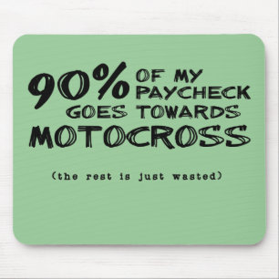 Verschwendetes Geld Dirt Bike Motocross Mauspad