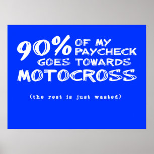 Verschwendetes Geld Dirt Bike Motocross Poster