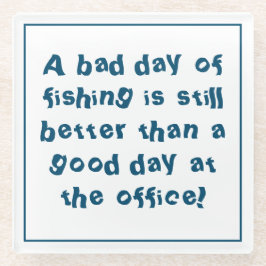 Verschwendung von Fischern mit Fangquoten Glasuntersetzer