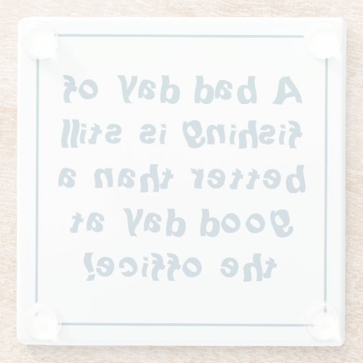 Verschwendung von Fischern mit Fangquoten Glasuntersetzer (Rückseite)