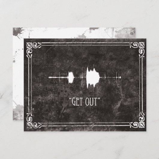 Verschwinde! EVP Postcard Halloween Einladung (Vorne/Hinten)