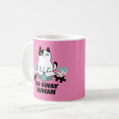 Verschwinde menschliche Katze im Puzzle Kaffeetasse (Vorderseite Links)