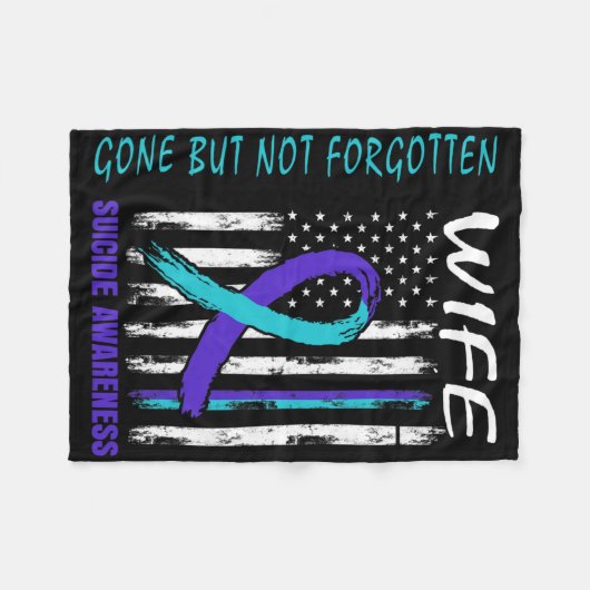 Verschwinden, aber nicht vergessen Ehefrau Selbstm Fleecedecke (Vorderseite (Horizontal))