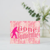 Verschwinden auf rosa Tarnung Postkarte (Stehend Vorderseite)