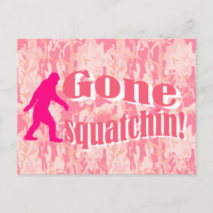 Verschwinden auf rosa Tarnung Postkarte