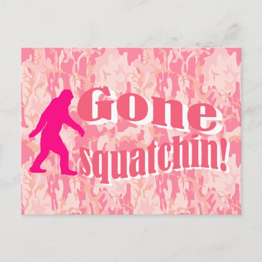 Verschwinden auf rosa Tarnung Postkarte (Vorderseite)