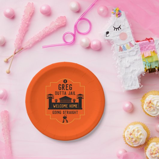 Verschwinden Sie aus dem Gefängnis Pappteller (Party)